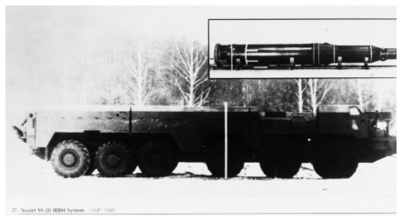 Image of the sideview of a vehicle capable of launching missiles.